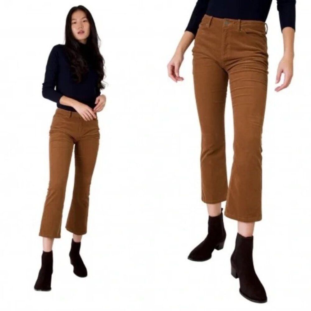 ANN MASHBURN Brown Flare Pants with Classic Silhouette